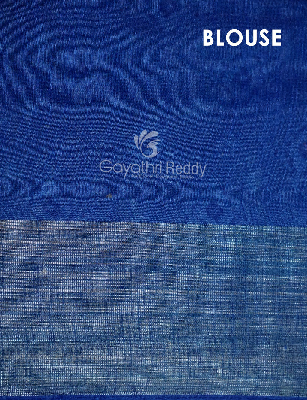 Shades of Cream Colour And Ink Blue Blouse Patola Design Semi Chanderi Saree By Gayathri Reddy Designer Studio