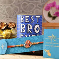 Krishna Raag Rakhi N Chocolate Dipped Khajoor Laddu