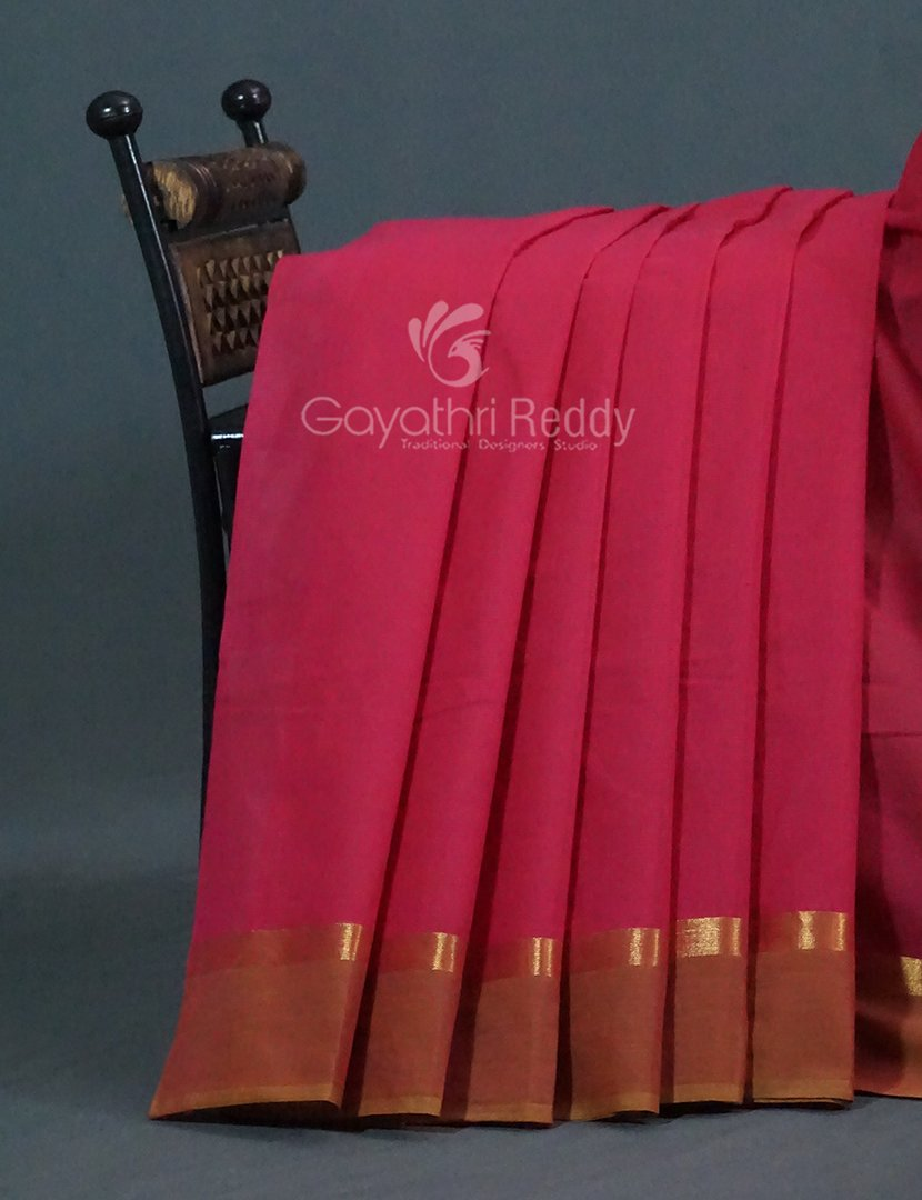 Dual Shades of Pinkish Pure Mangalgiri Cotton By Gayathri Reddy Designer Studio