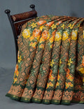 Shades of Green Colour Floral Design Semi Chanderi Saree By Gayathri Reddy Designer Studio