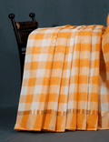 Cream And Orange Coloured With Checks Pure Mangalgiri Cotton Saree By Gayathri Reddy Designer Studio