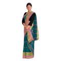 Exclusive Collection 100% Pure Cotton Green Tant Saree With Hand Weaving Work