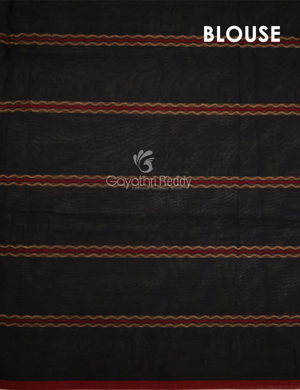 Combo of Black and Red Pure Narayanpet Cotton Saree By Gayathri Reddy Designer Studio