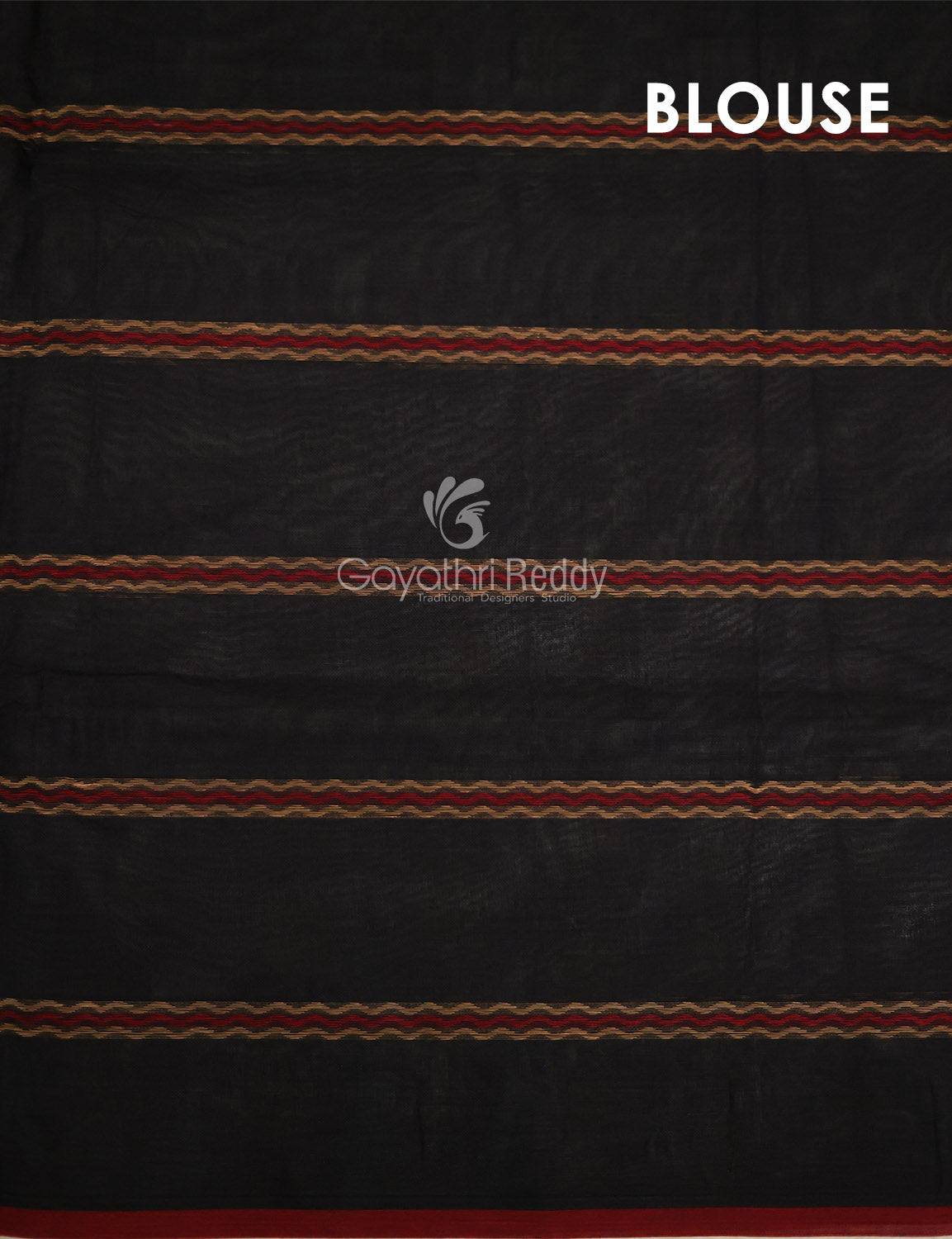 Combo of Black and Red Pure Narayanpet Cotton Saree By Gayathri Reddy Designer Studio