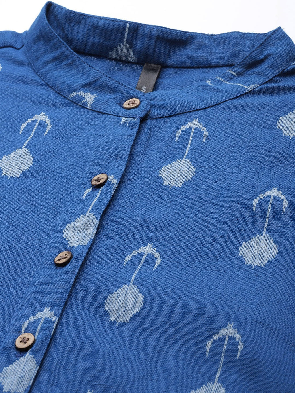 HERE&NOW Women Blue & White Ethnic Motifs Printed Kurta