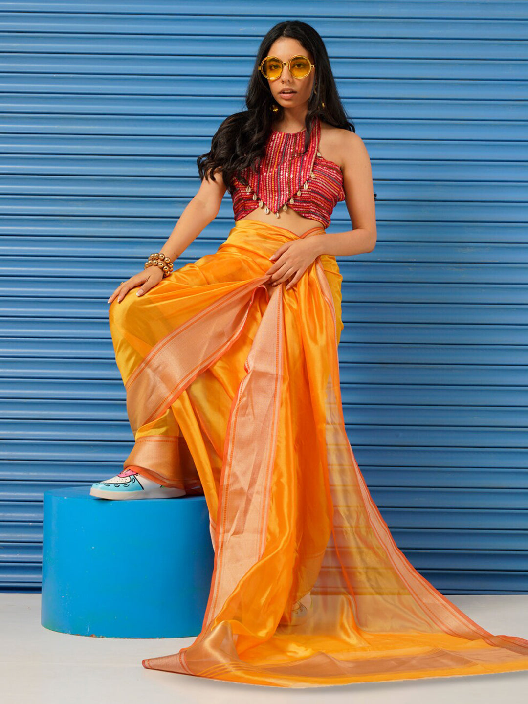 Tikhi Imli Organza Ready to Wear Saree
