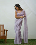 Vamsee Vijaysitara Lavender Organza Saree
