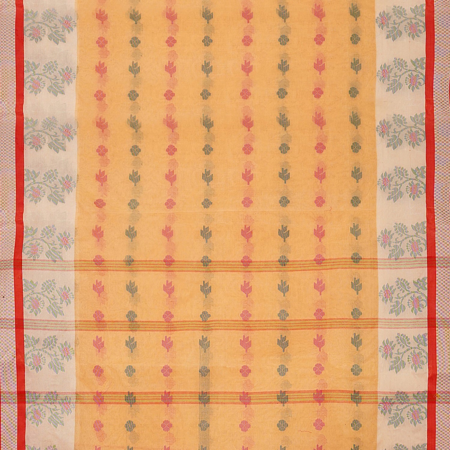 Exclusive Collection 100% Pure Cotton Yellow Tant Saree With Hand Weaving Work