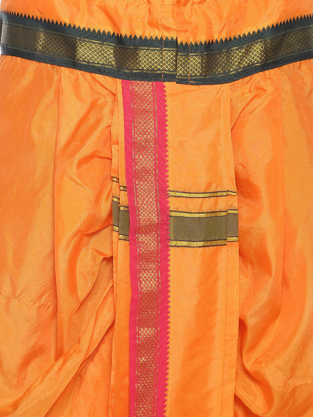Sethukrishna Men Orange Solid Readymade Dhoti Pant