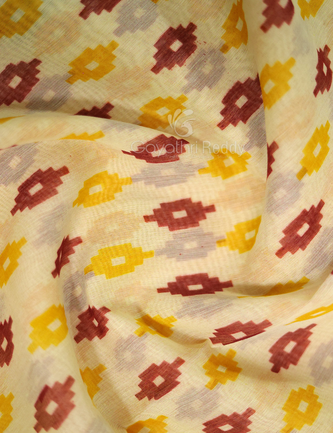 Shades of Cream And Light Orange Colour Blouse Patola Print Semi Chanderi Saree By Gayathri Reddy Designer Studio