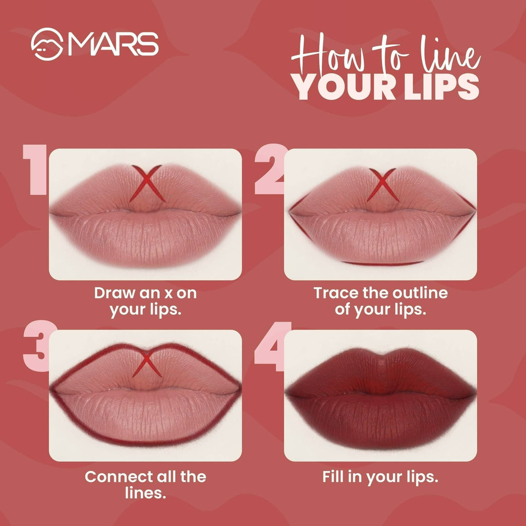 MARS Cosmetics Edge of Desire Lip Liner With Holder - Set A