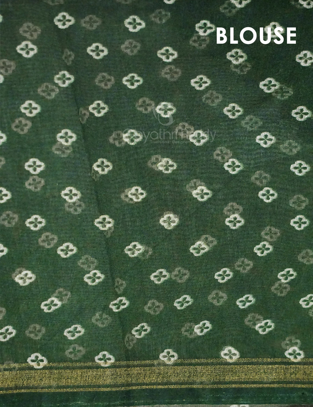Shades of Green Colour Floral Design Semi Chanderi Saree By Gayathri Reddy Designer Studio