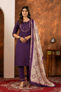 Wine Designer Salwar Suit With Dupatta for Women by Infinity Export