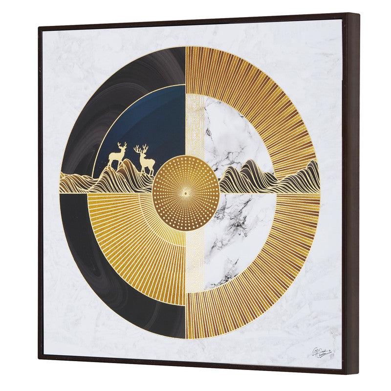 Tehzeeb Creations Golden Embossed Wall Painting