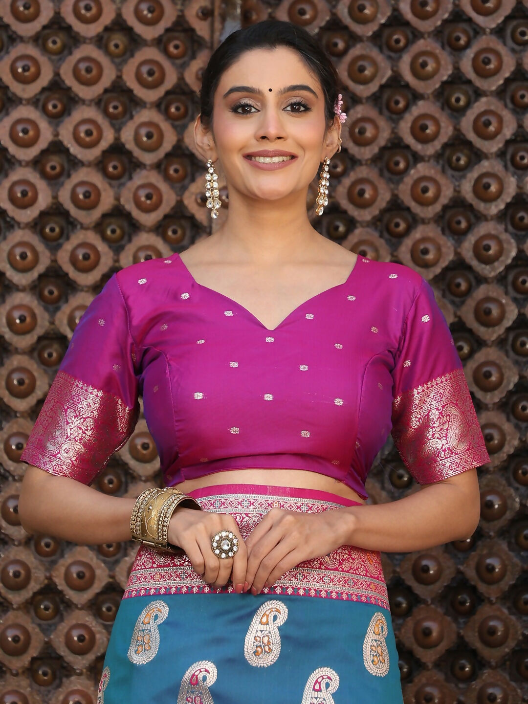 Shree Shyam Fashion Sky Blue Silk Saree
