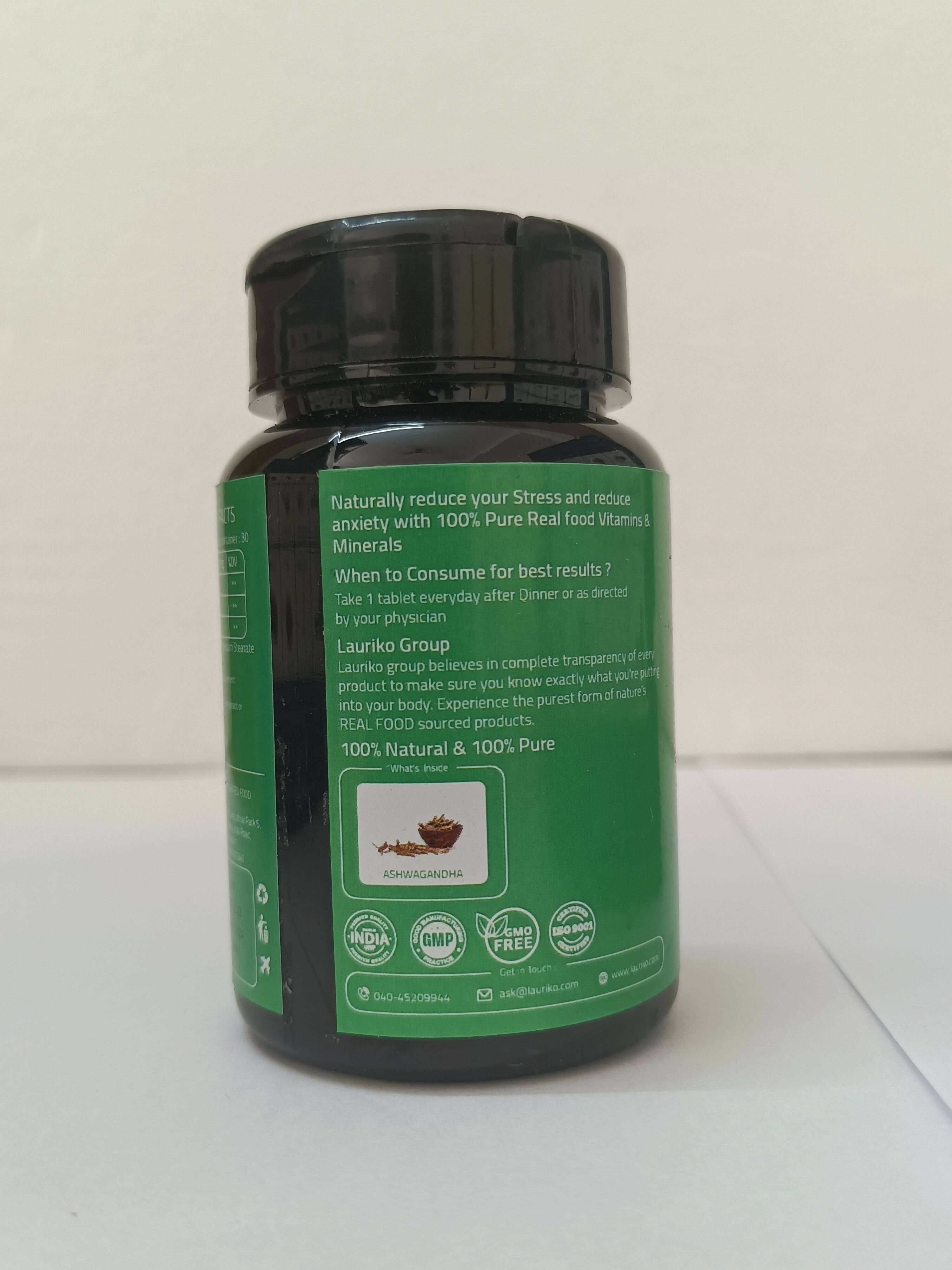 Laurik Ashwagandha Tablets With 5% Withanolides Ashwagandha For Natural Vitality For Men & Women
