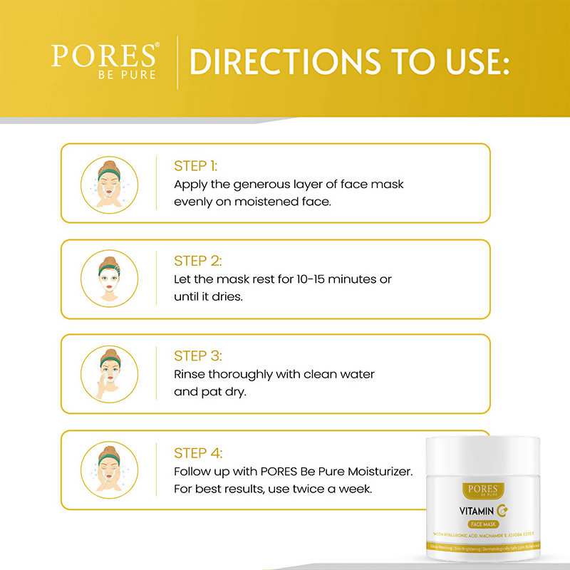 Pores Be Pure Vitamin C Clay Face Mask With Hyaluronic Acid