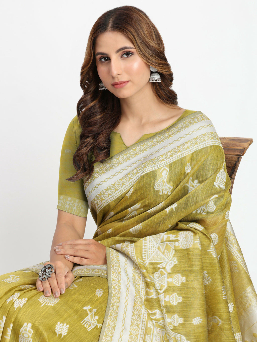Shree Shyam Fashion Linen Cotton Purple Saree