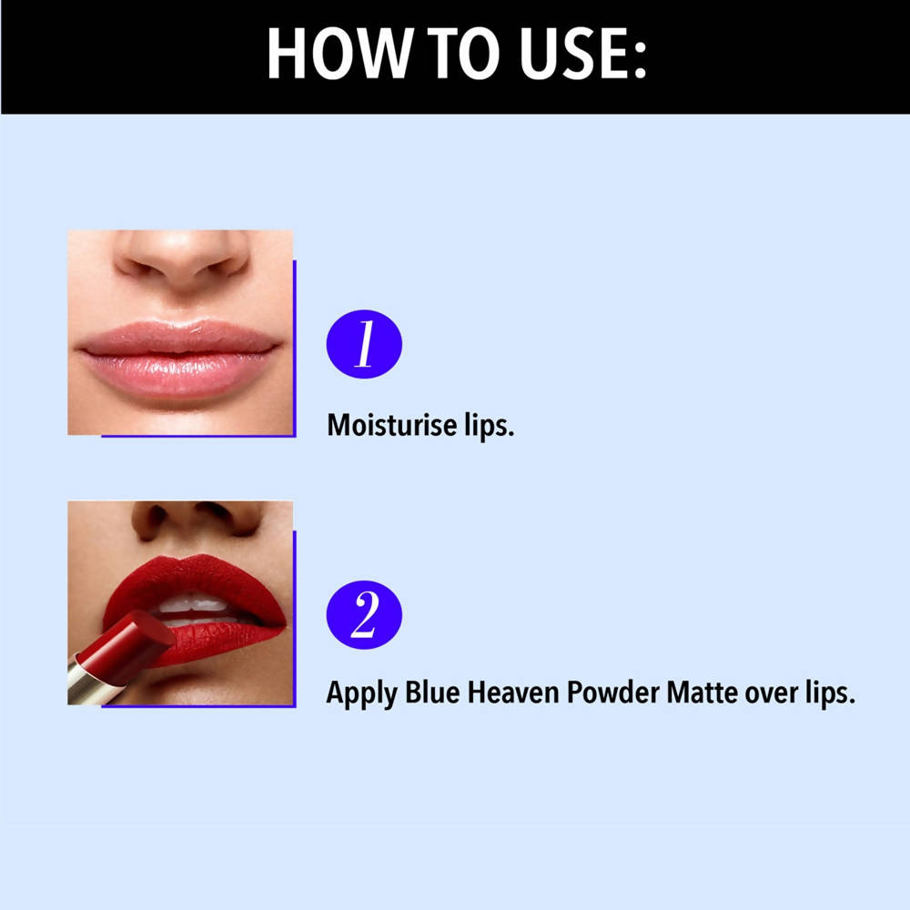 Blue Heaven Powder Matte Lipstick Pink Dust