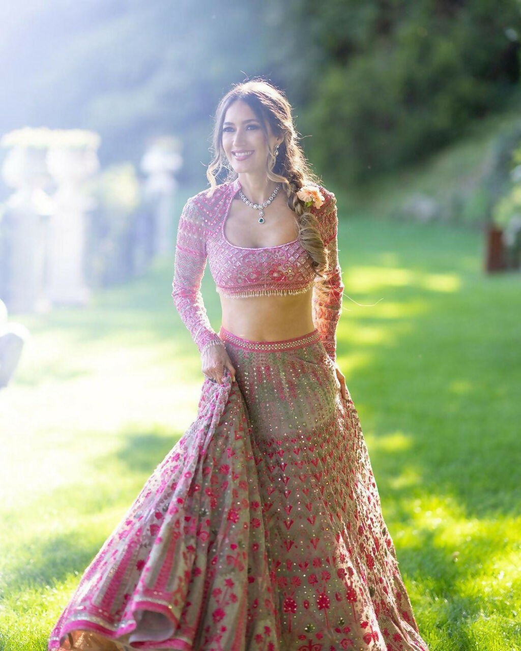 Jyoti Fashion Glamorous Multicolor Faux Georgette 3MM Sequins with Thread & Jari Embroidery Lehenga Choli with Dupatta