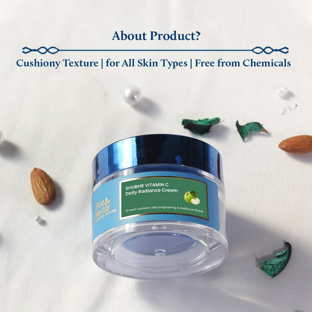 Blue Nectar Natural Vitamin C Face Cream for Glowing Skin Dark Spot Removal Cream For Women