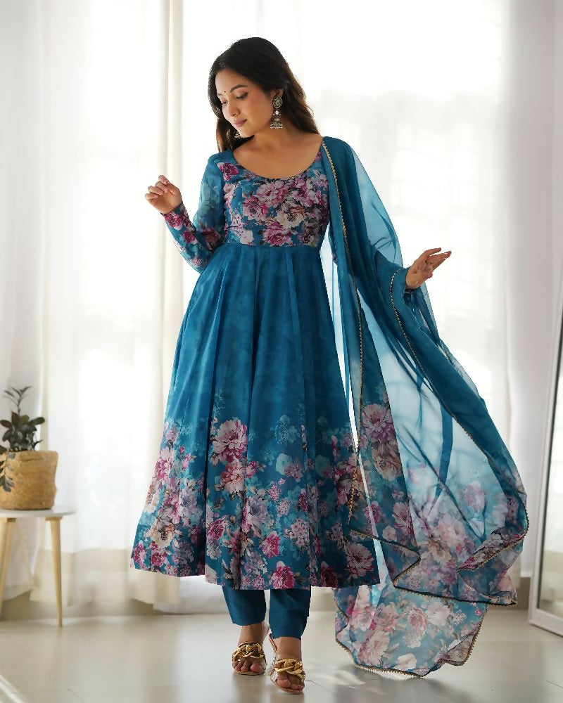 Joban Fashion Rama Kurta Set Organza Sequin Embroidery Work