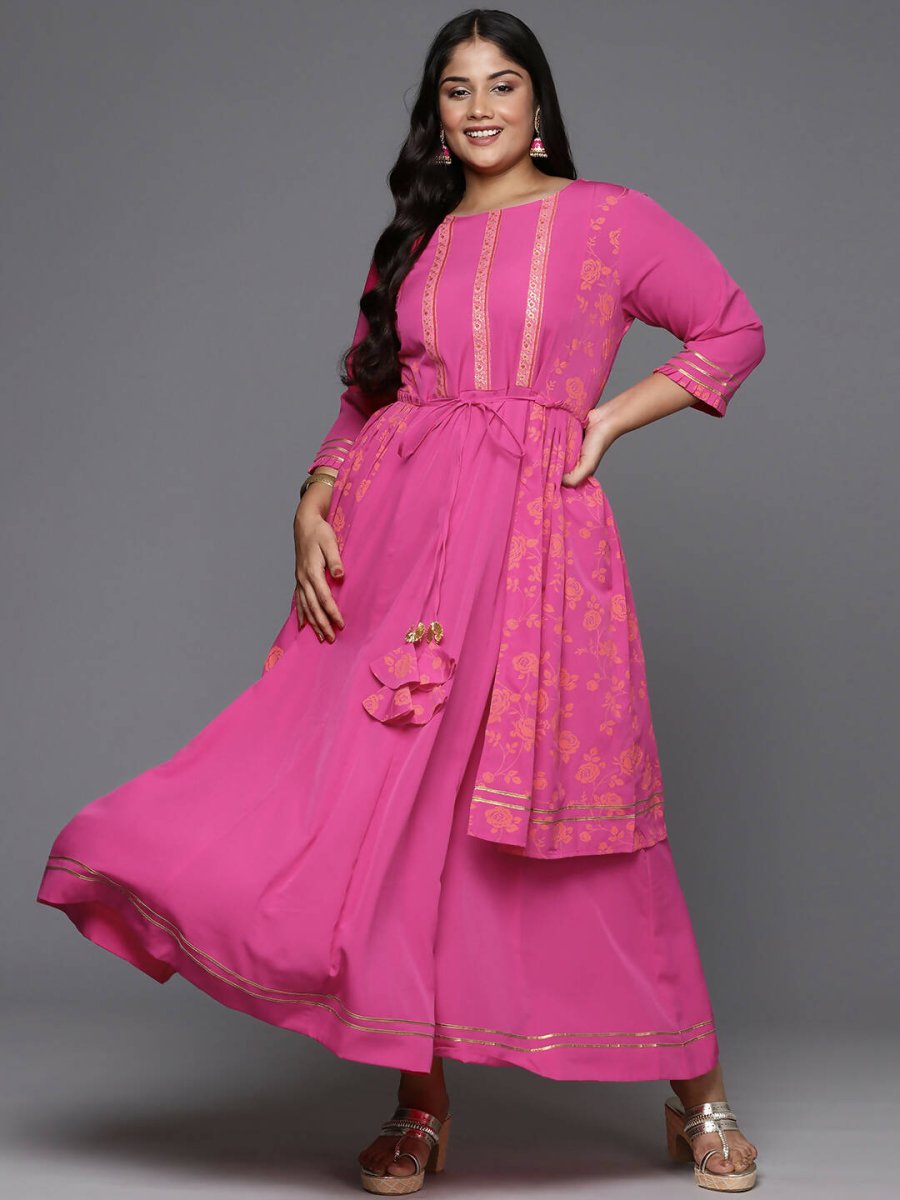 Ahalyaa Women's Traditional wear Ethnic Dress - PINK