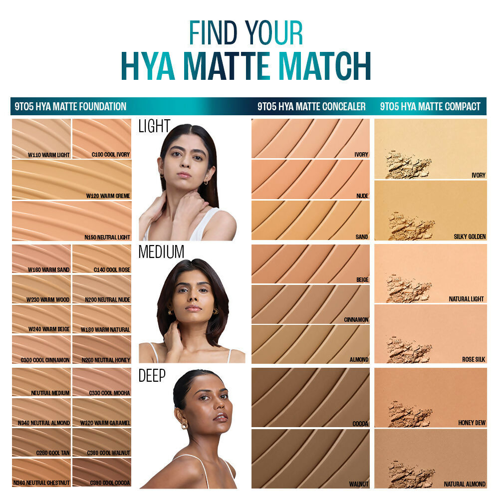 Lakme 9 To 5 Hya Matte Foundation + Hyaluronic Acid - Cool Cinnamon
