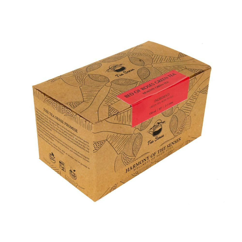Tea Sense Bed Of Roses Green Tea Bags Box