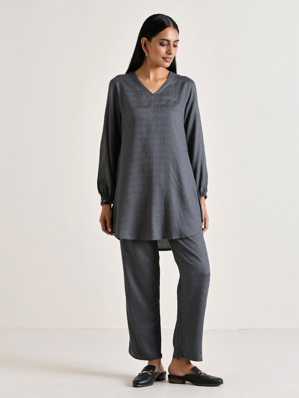 trueBrowns Grey Short Co-Ord Set