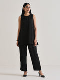 trueBrowns Black Sleeveless Co-Ord Set
