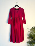 trueBrowns Pink Muslin Flared Kurta