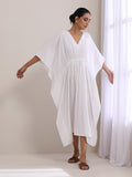 trueBrowns White Dobby Kaftan Dress | Relove