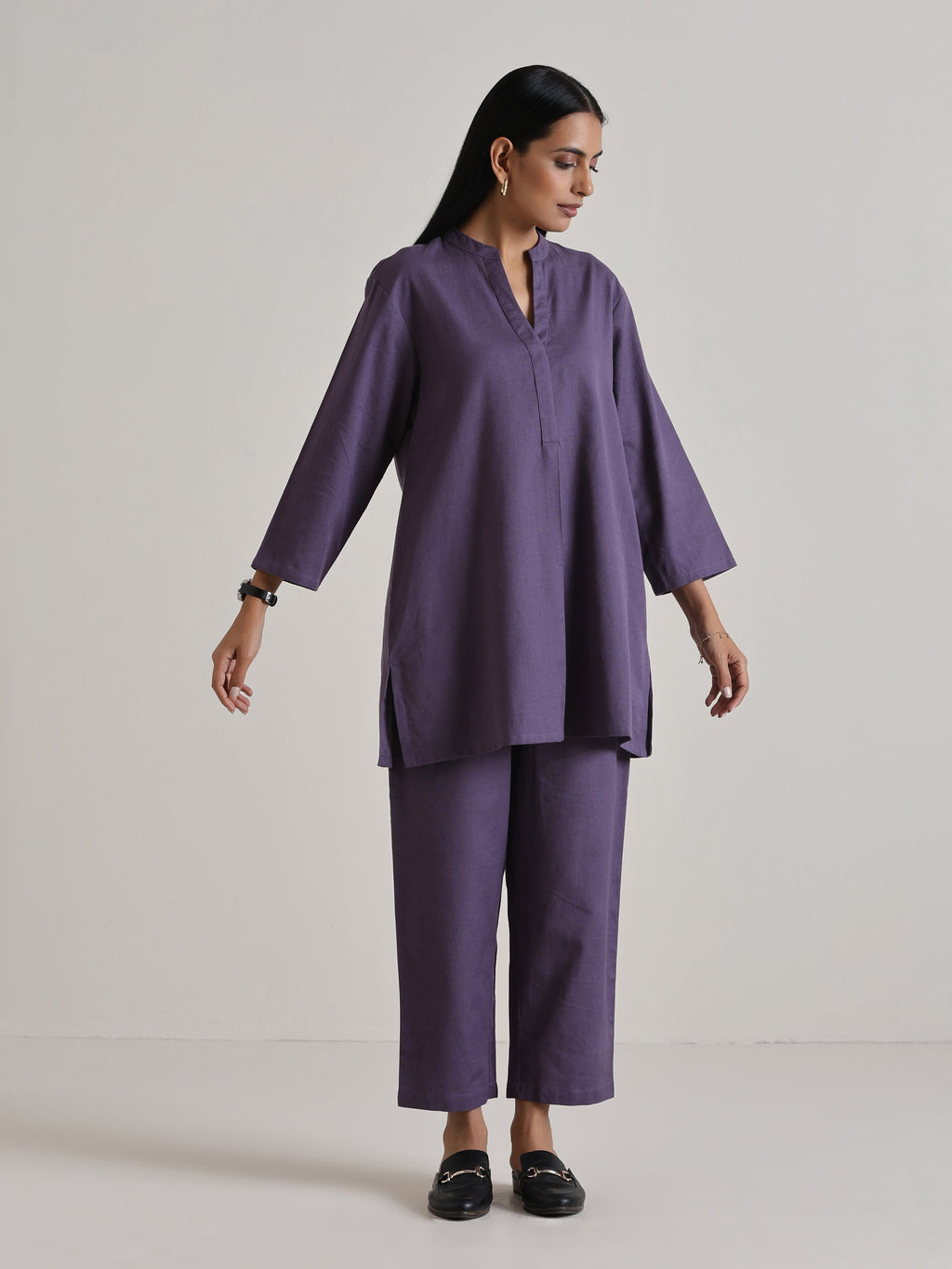 trueBrowns Plum Purple Relaxed Fit Co-Ord Set