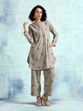 trueBrowns Sage Printed Velvet Co-Ord Set