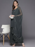Ahalyaa Printed Regular Gotta Patti Kurti With Sharara & Dupatta