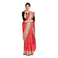 Exclusive Collection 100% Pure Cotton Red Tant Saree With Hand Weaving Work