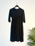 trueBrowns Black Slub Kurta