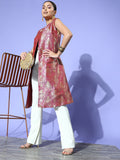 InWeave Women's Pink Brocade Jacket