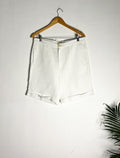 trueBrowns White Cotton Shorts
