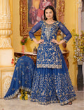 Yash Enterprise Trendy Fox Georgette Sequence Embroidery Readymade Blue Salwar Suit