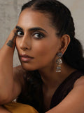 trueBrowns Silver Gold Tone Kundan Earrings