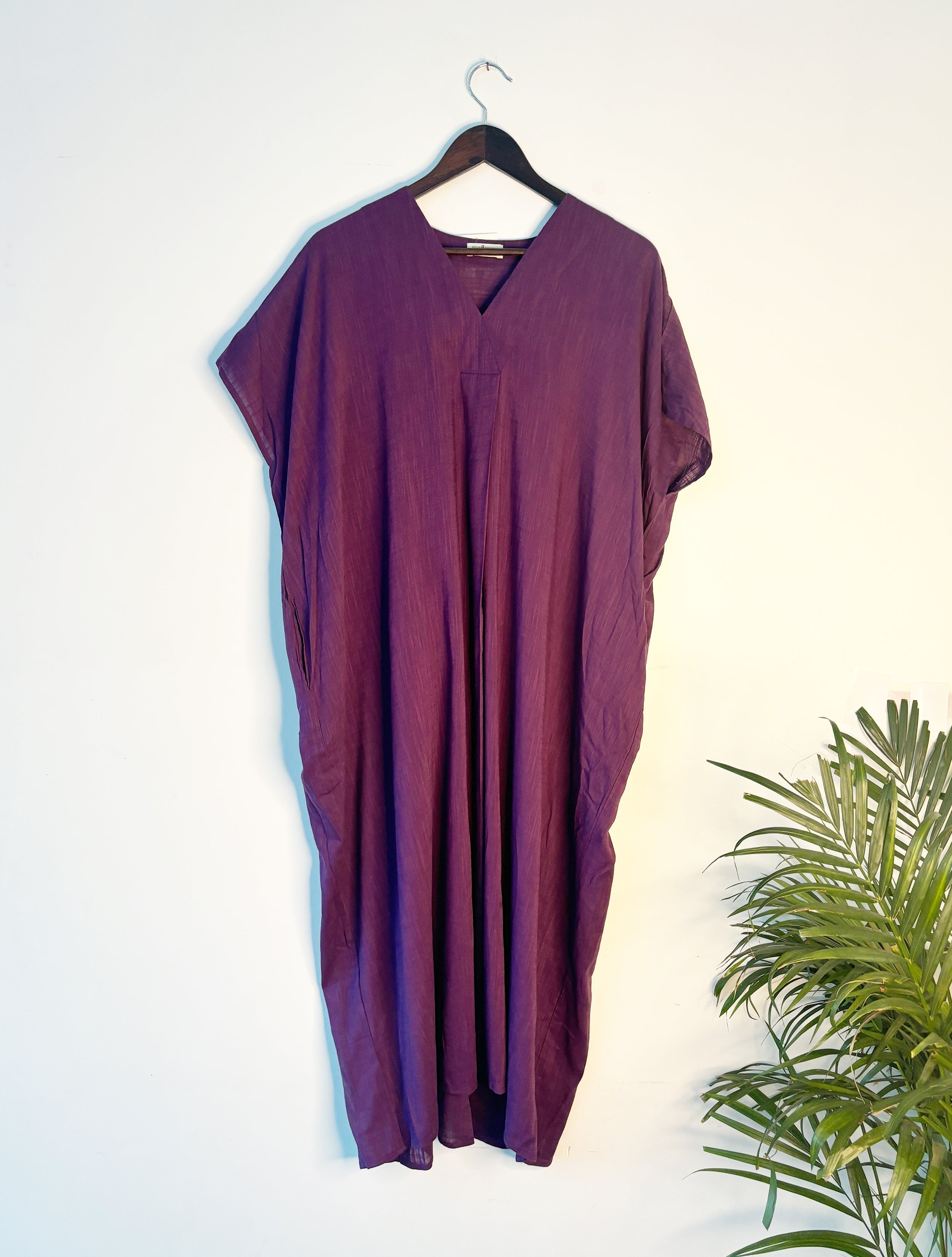 trueBrowns Purple Slub Dress