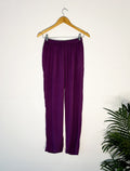 trueBrowns Purple Crinkle Pant