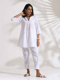 trueBrowns White Slub Co-ord Set