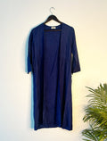 trueBrowns Blue Raw Silk Jacket