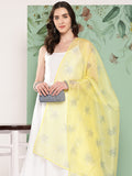 InWeave Women's Strappy Set Cream With Yellow W Chintz Or Dupatta