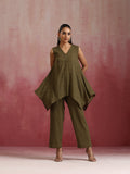trueBrowns Olive Cotton Dobby Dobby Co-ord set