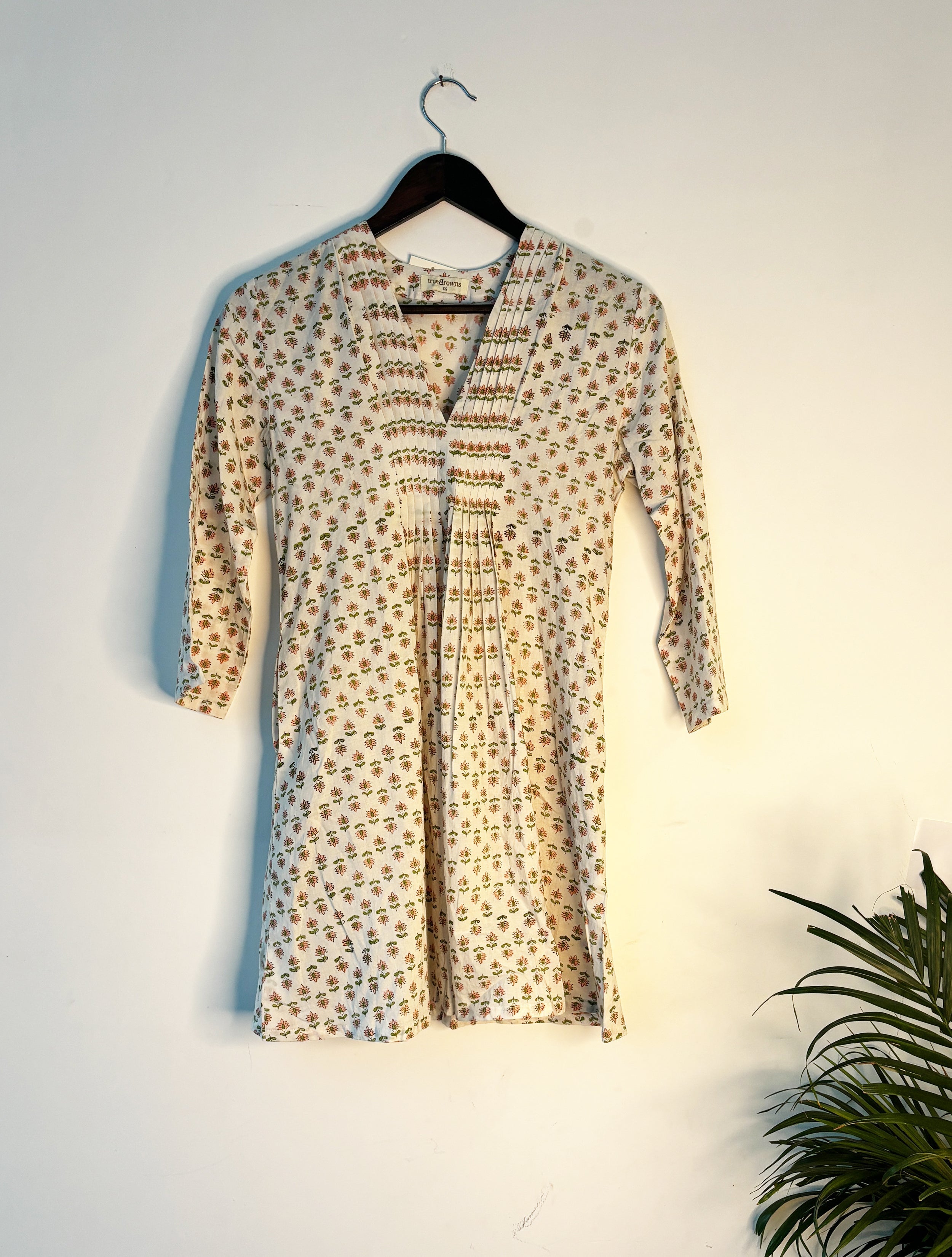 trueBrowns Print Short Kurta