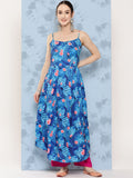 InWeave Women's Blue Pink Japanese Art Strappy Set